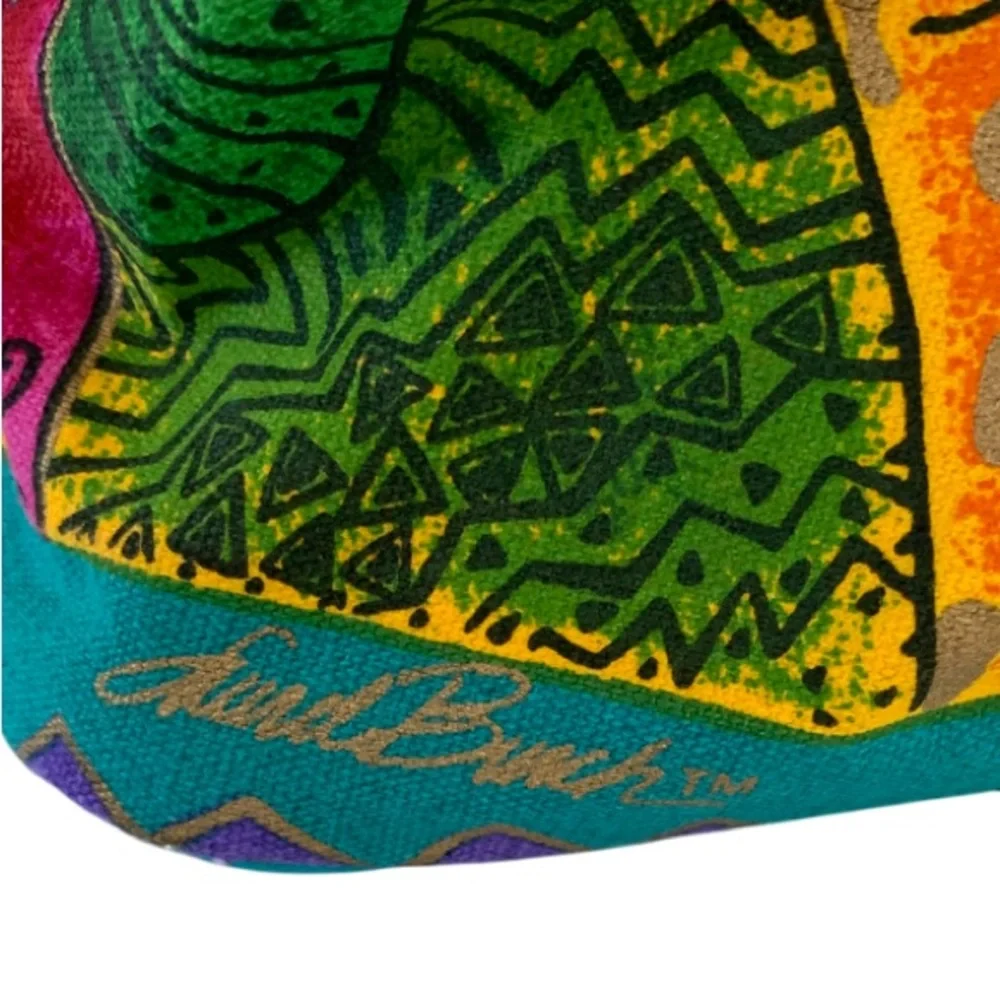 LAUREL BURCH Tote Bag Cat Faces Art Large Colorful Boho Style Shoulder Bag NWT - Picture 6 of 16